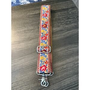 Embroidered Wildflower Crossbody Bag Strap/Guitar Strap
